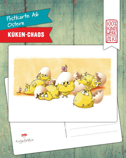 Postkarte - KÜKEN CHAOS