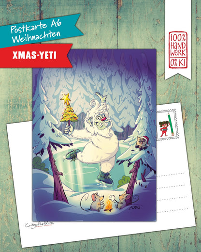 Postkarte - XMAS YETI