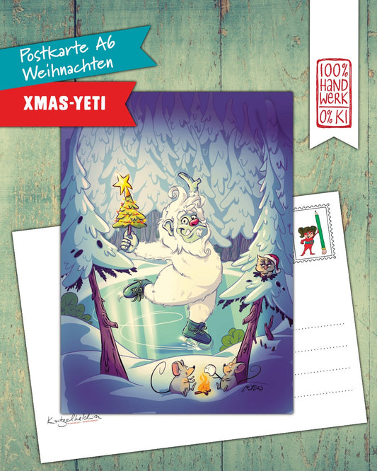 Postkarte - XMAS YETI