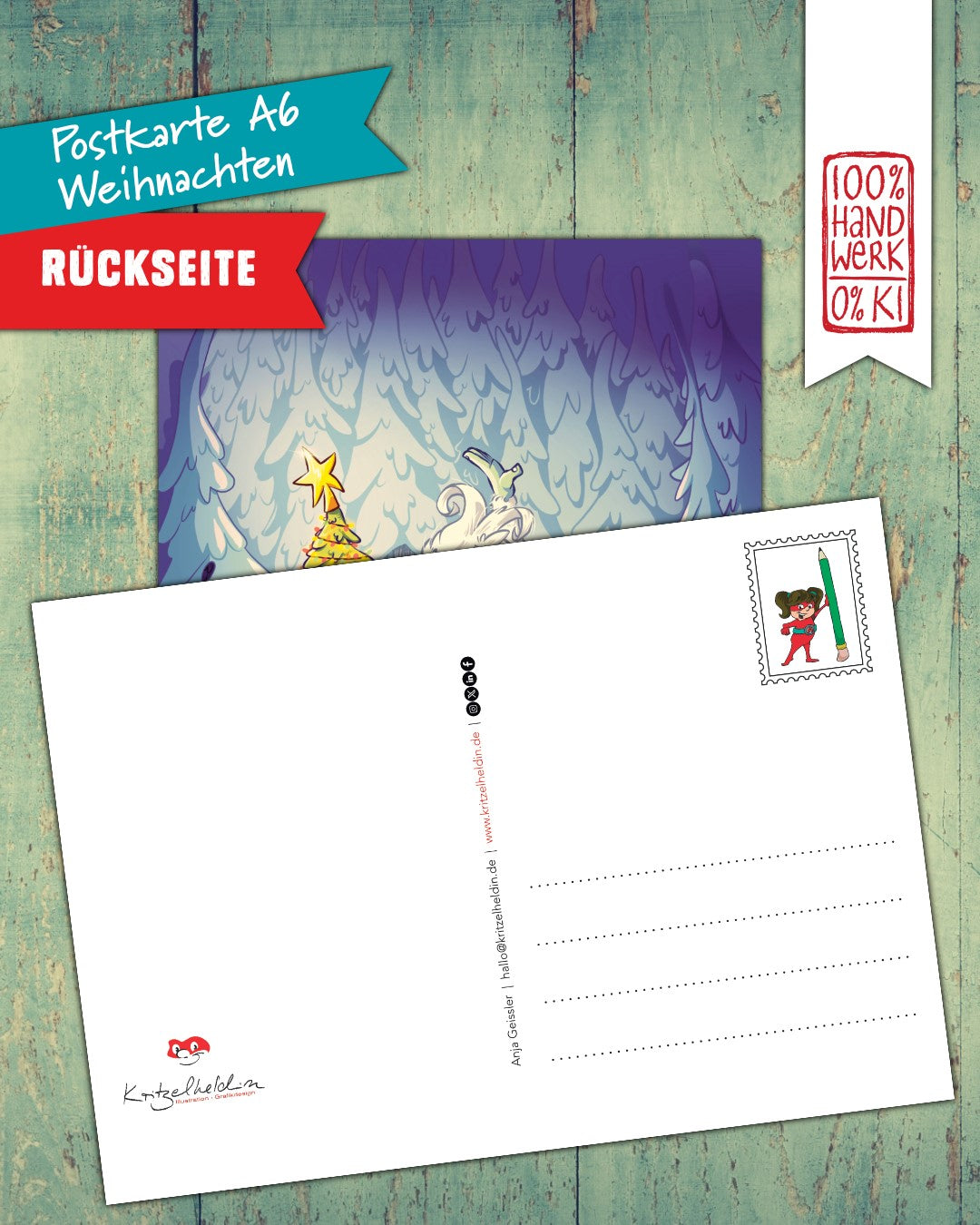 Postkarte - XMAS YETI
